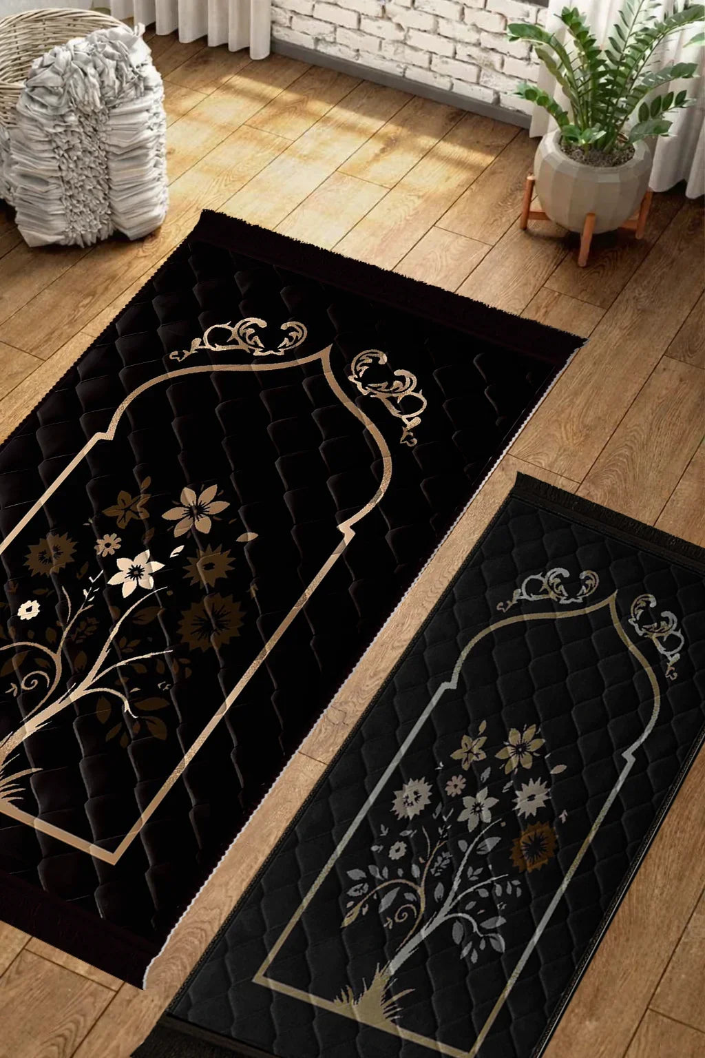 Black Colorfull Flower - Couple Pack