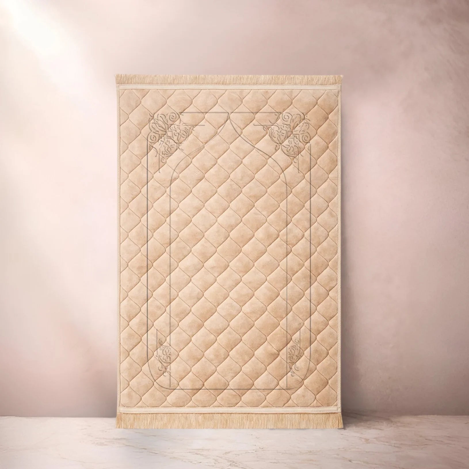Beige Gumbad & Flower - Embossed