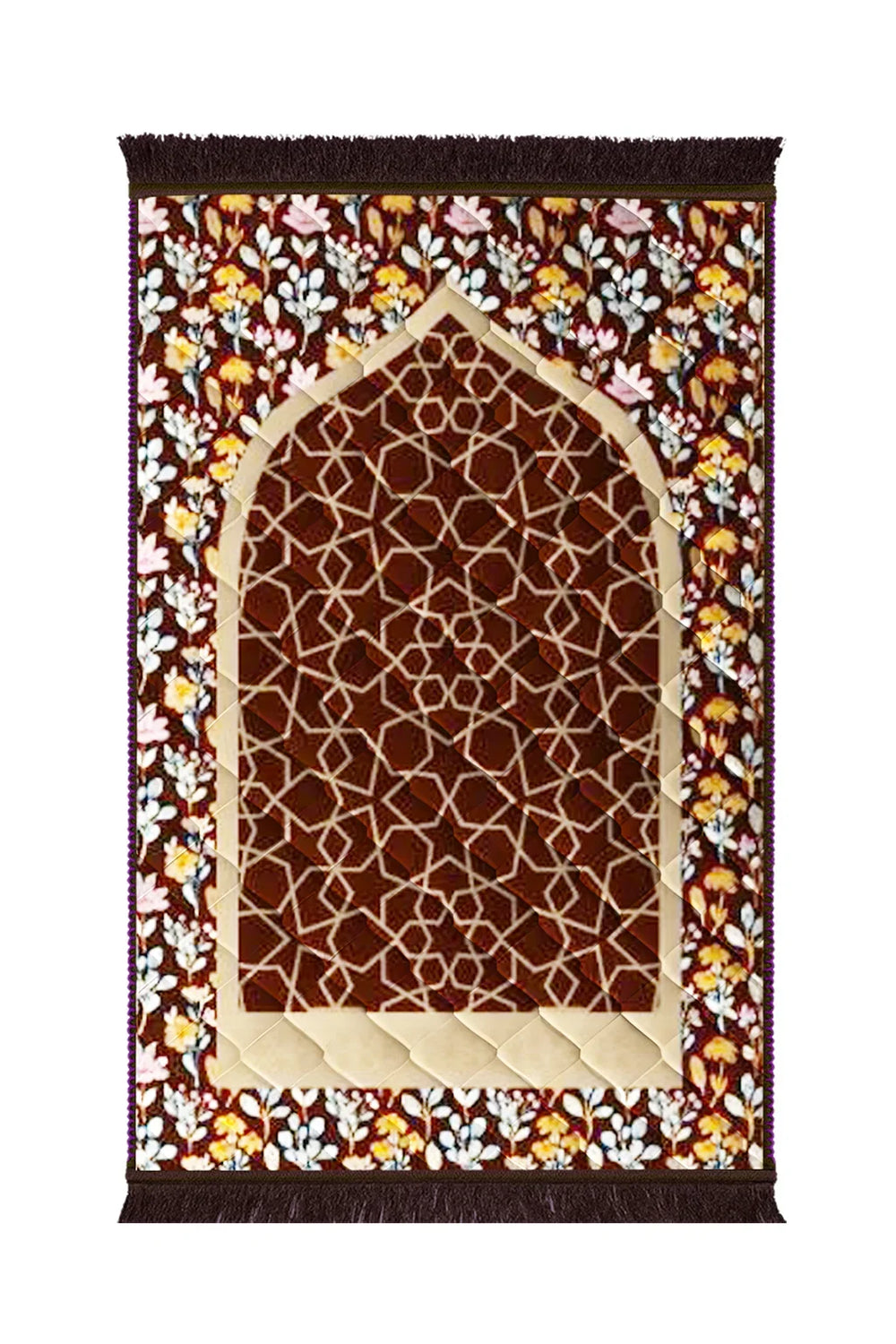 Gumbad And Flowers - Brown