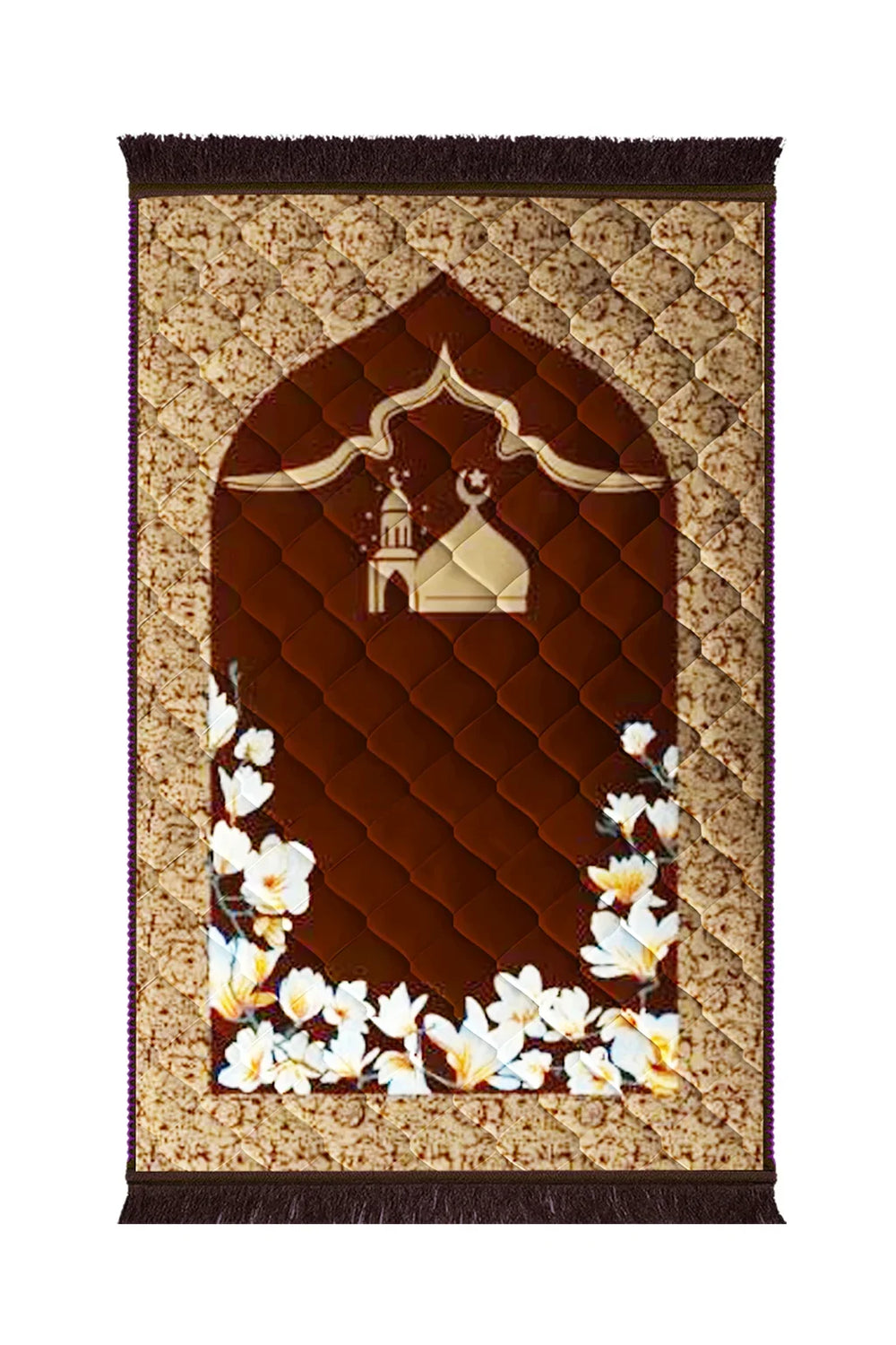 Gumbad Moon And Flower - Brown