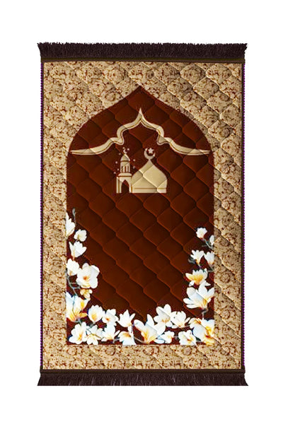 Gumbad Moon And Flower - Brown