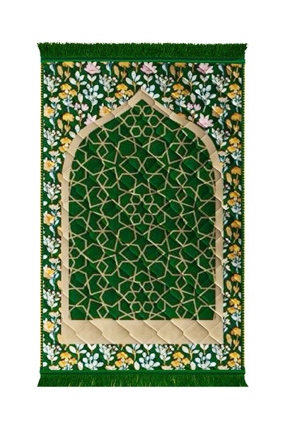 Gumbad And Flowers - Green