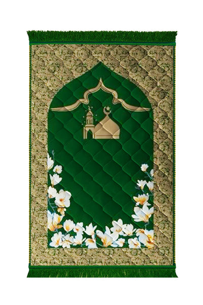 Gumbad Moon And Flower - Green