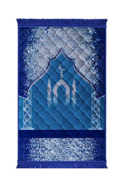 Mosque Gumbad With Pillars - Navy Blue