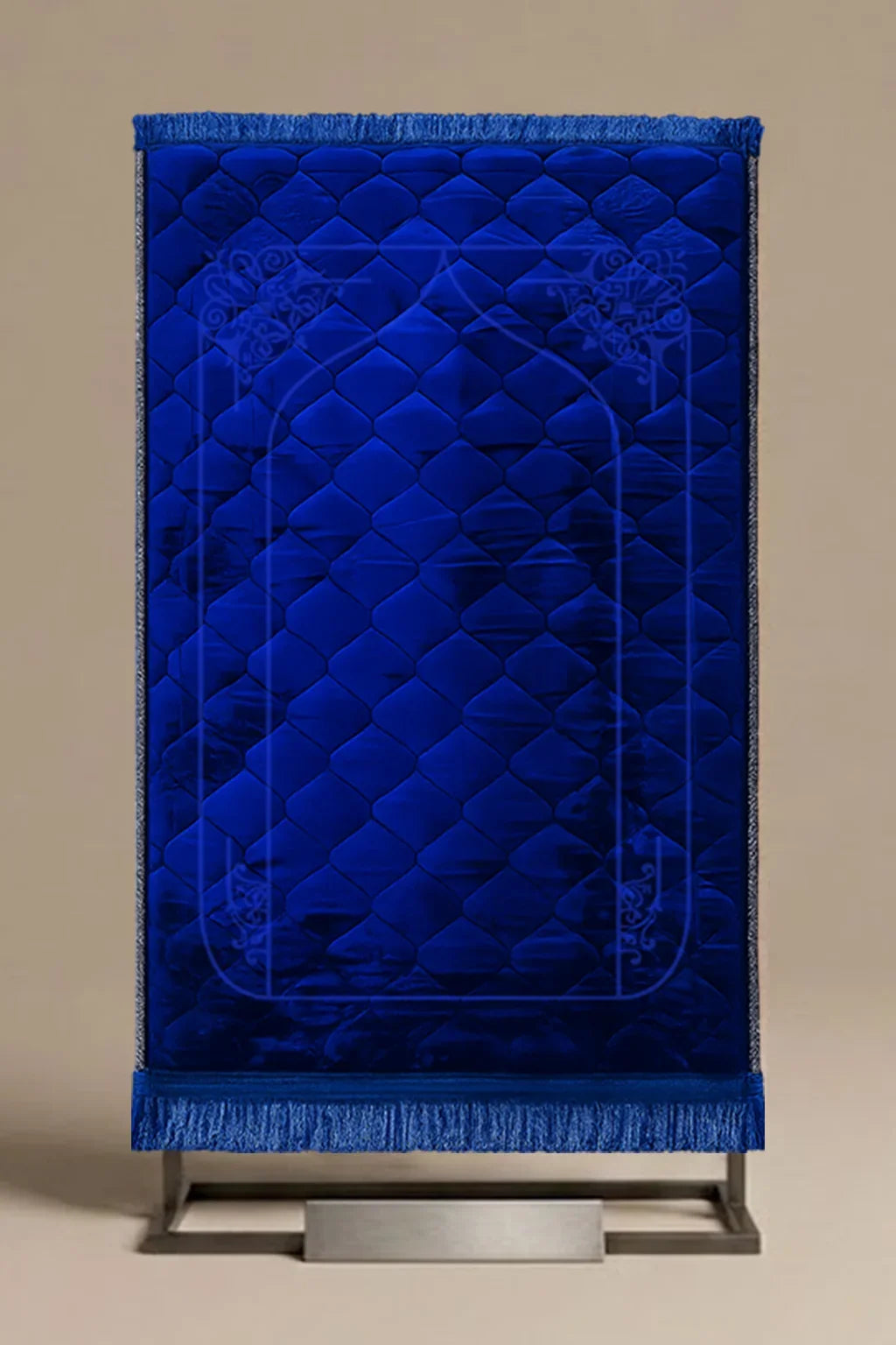 Navy Blue Gumbad & Flowers - Budget Series Embossed